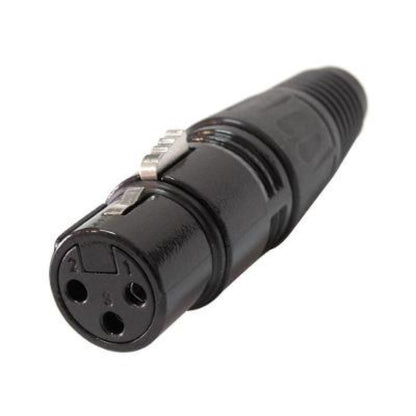 Conector Xlr Fema Linha Corpo Preto Metalico Storm 10 Unidades [F108]