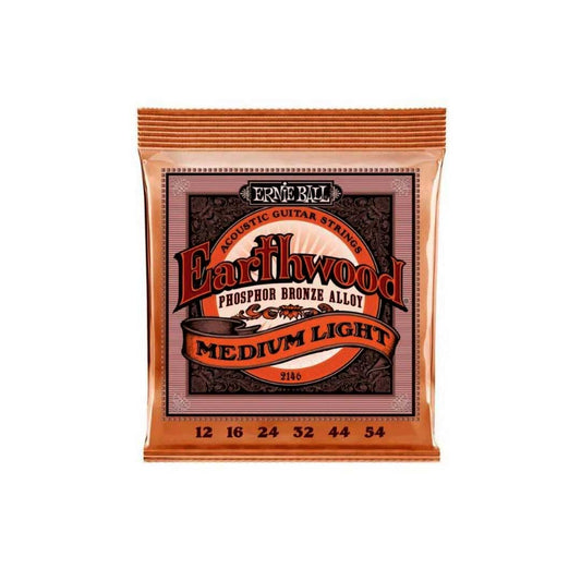 Encordoamento P/violão Aço Earthwood Media Leve Phosphor Bronze Ernie Ball 012"-054" P02146 [F108]