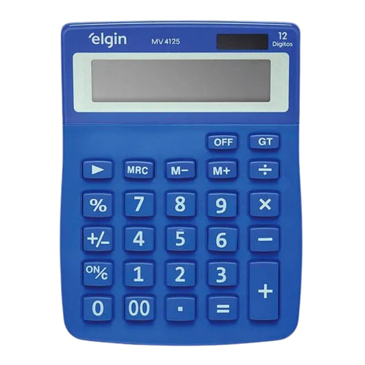 Calculadora Mesa Visor 12 Dig. - Azul Mv4125 Elgin [F108]