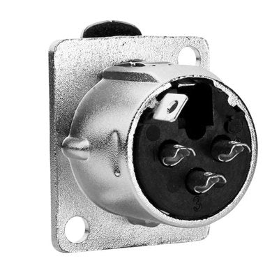 Conector Xlr Painel Cromado Fêmea Mxt 10 Unidades [F108]