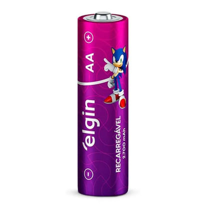 Pilha Recarregável Aa Elgin 2700mah Cartela Com 02 Unidades [F108]