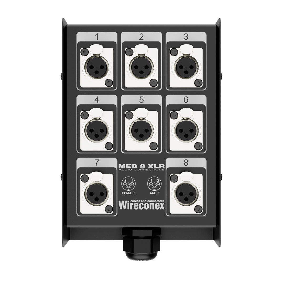 Painel Multicabo 08 Vias Xlr Medusa Wireconex [F108]