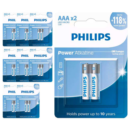 18 Pilhas Alcalinas AAA Philips  (9  Cart)