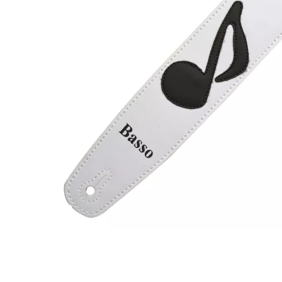 Correia Nm Branco Nota Musical Preto Basso [F108]