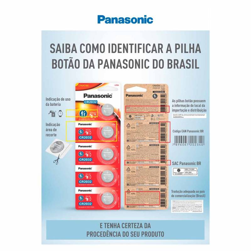 15 Baterias Cr2032 Panasonic (3 Cart)