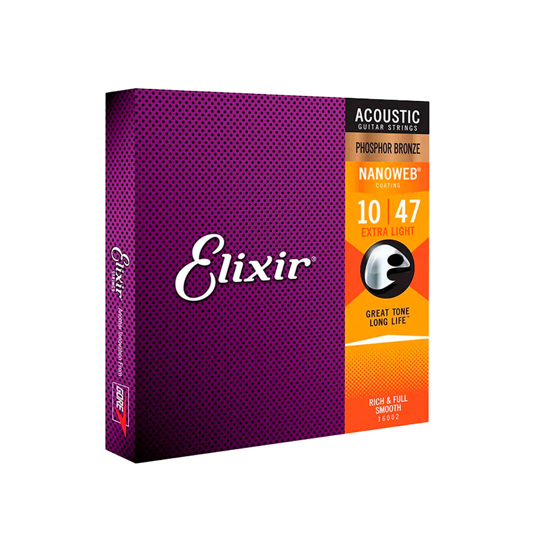 Cordas 010 Extra Light Phosphor Violão Aço Elixir [F108]
