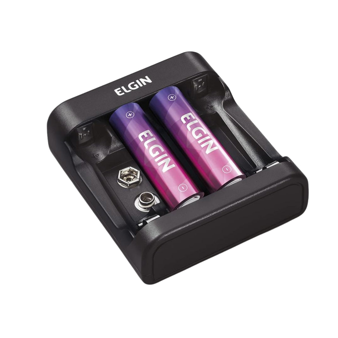Carregador De Pilhas Usb Com 2x Aa1500mah [F108]