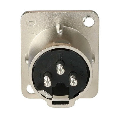Conector Xlr Painel Cromado Mxt 10 Unidades [F108]