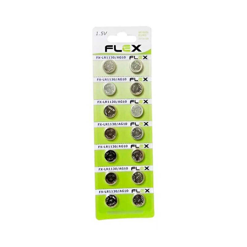 Bateria Botão Lr1130 Cartela Com 14 Unidades Flex [F108]