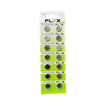 Bateria Botão Lr1130 Cartela Com 14 Unidades Flex [F108]