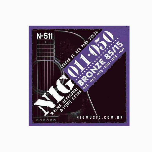 Encordoamento Violão Aço 011 1ª Corda (mí) Extra N511 Nig [F108]