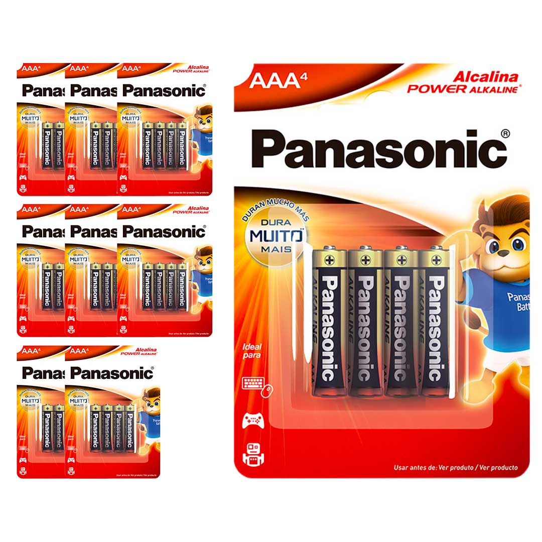 36 Pilhas Alcalinas Aaa Panasonic (9 Cart)