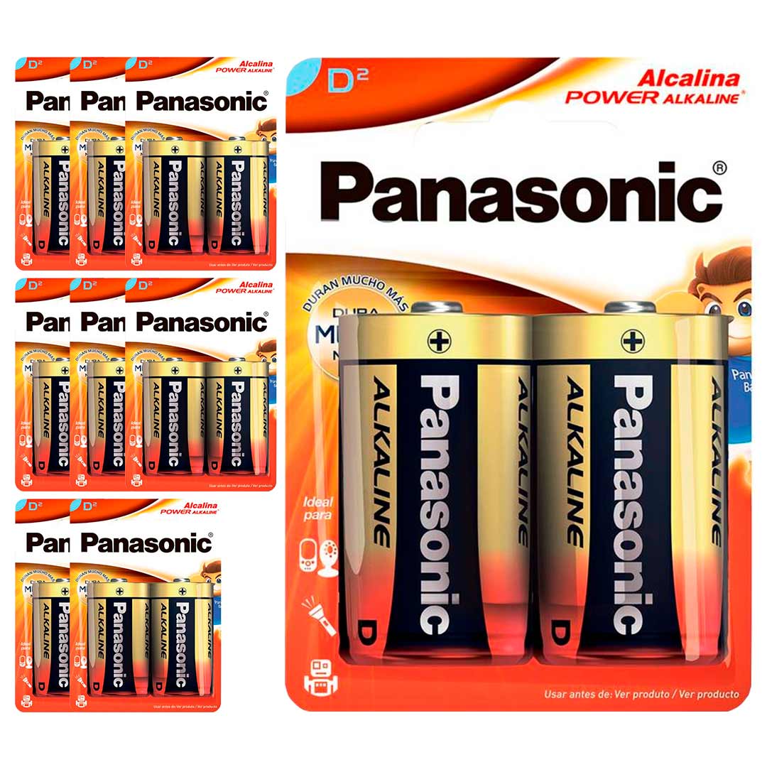 18 Pilhas Alcalinas D Panasonic (9  Cart)