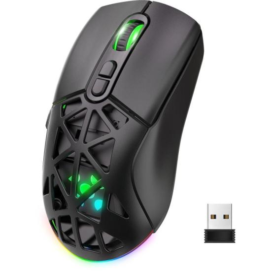 Mouse Gamer Sem Fio Wireless Fortrek Striker Air Preto [F002]