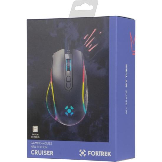 Mouse Gamer Fortrek Cruiser New Edition 12000 Dpi RGB Preto [F002]