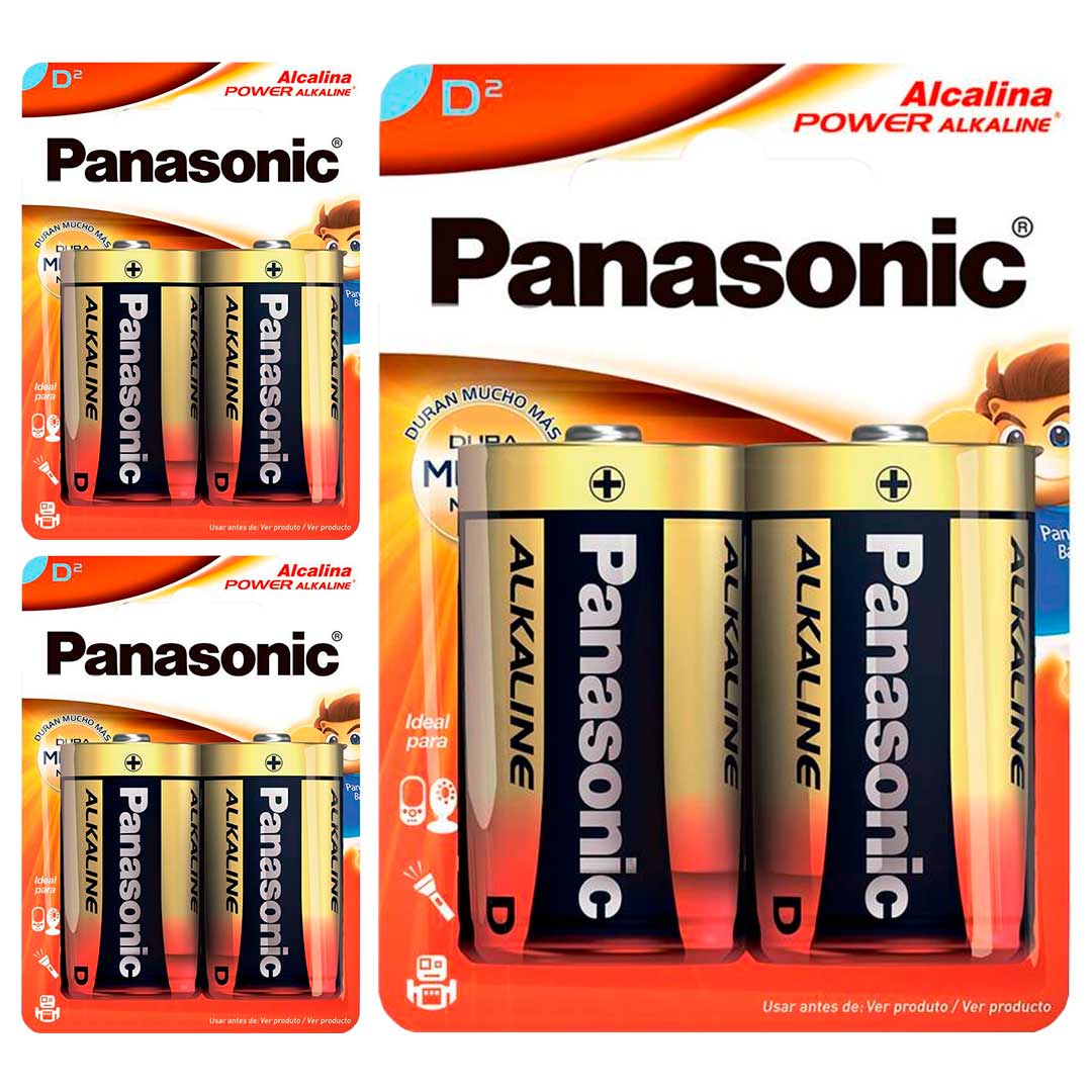 6 Pilhas Alcalinas D Panasonic (3  Cart)