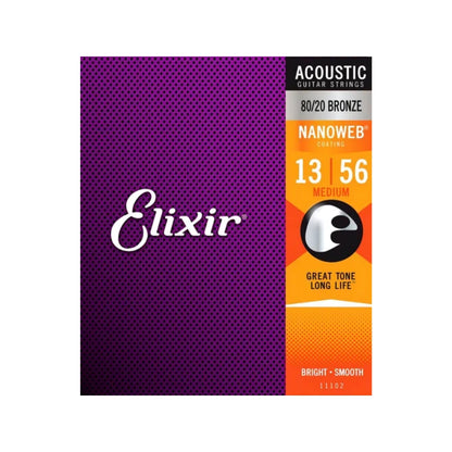 Cordas 013 Medium 80/20 Violão Aço Nanoweb Elixir [F108]