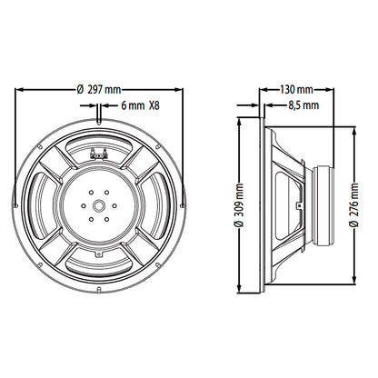 Alto-falante  250w 12 Pol 4 Ohms Wf300500b4 Atk [F108]
