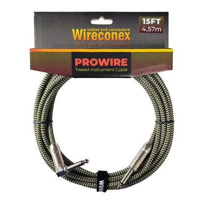 Cabo P10 Prowire Em L Tweed Dourado/verde 6,10m Wireconex [F108]