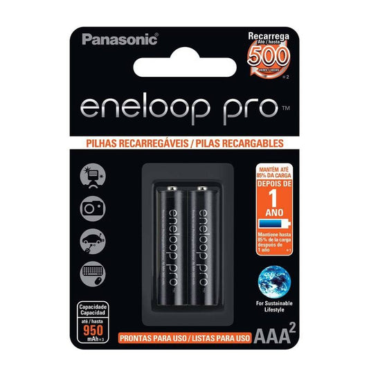 Pilha Recarregável Eneloop Pro Aaa2 Panasonic 02 Unidades [F108]