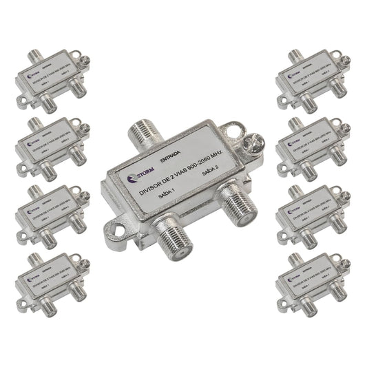 Divisor De Antena 1x2 5-2400mhz Satelite Storm 10 Unidades [F108]