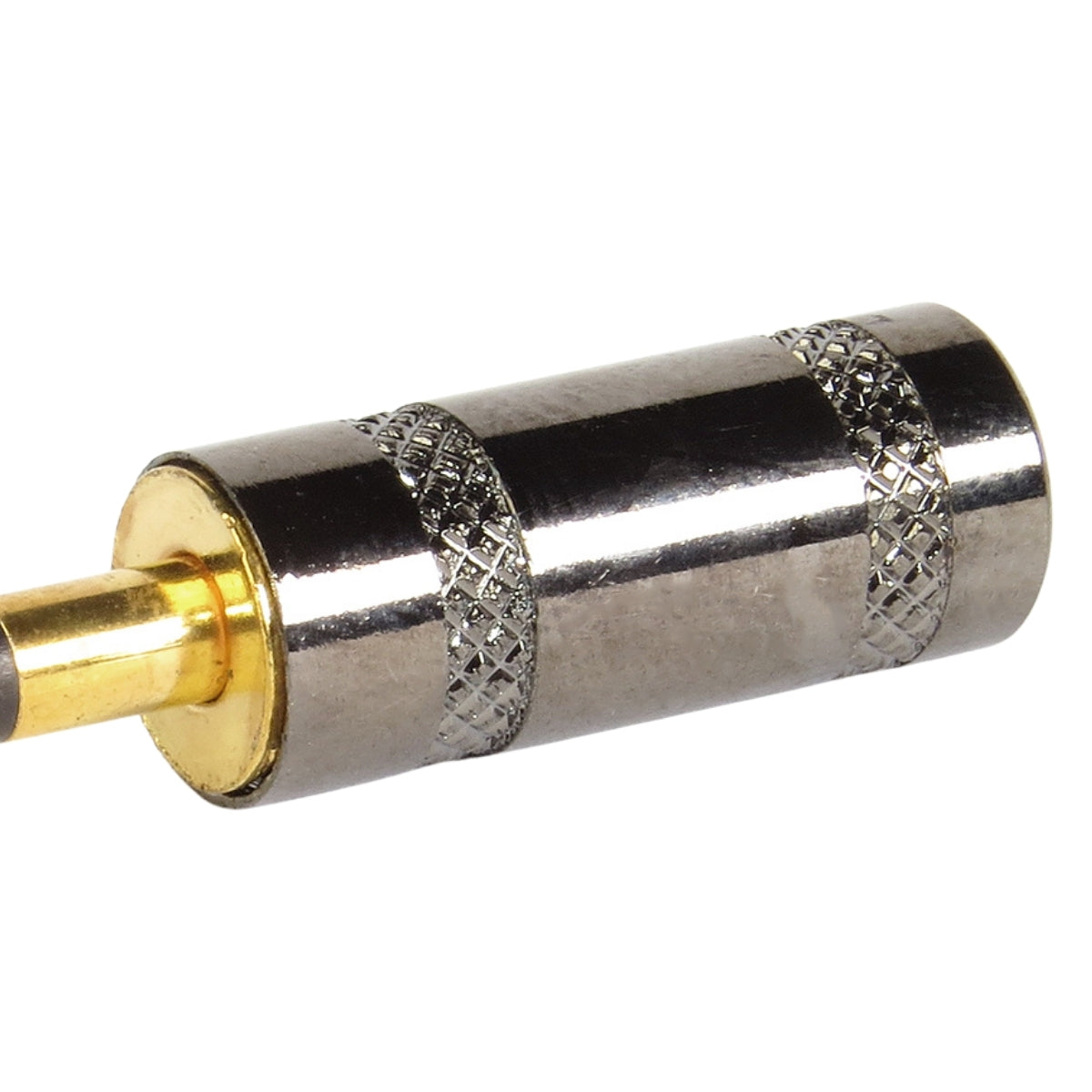 Conector P2 Stereo Metal Preto Gold Storm 10 Unidades [F108]