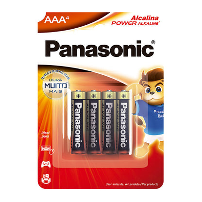 16 Pilhas Alcalinas Aaa Panasonic (4 Cart)