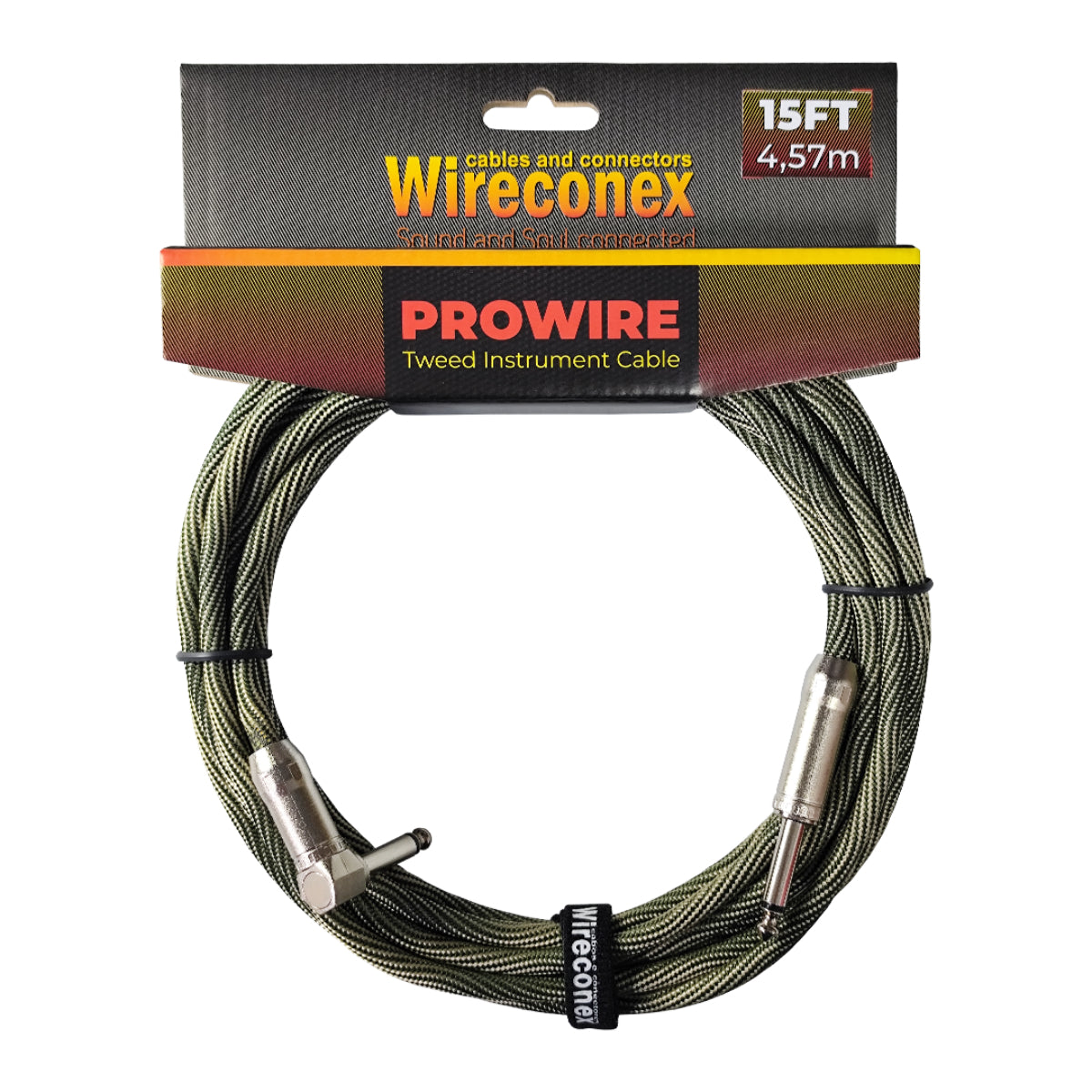Cabo P10 Prowire Em L Tweed Verde/prata 6,10m Wireconex [F108]