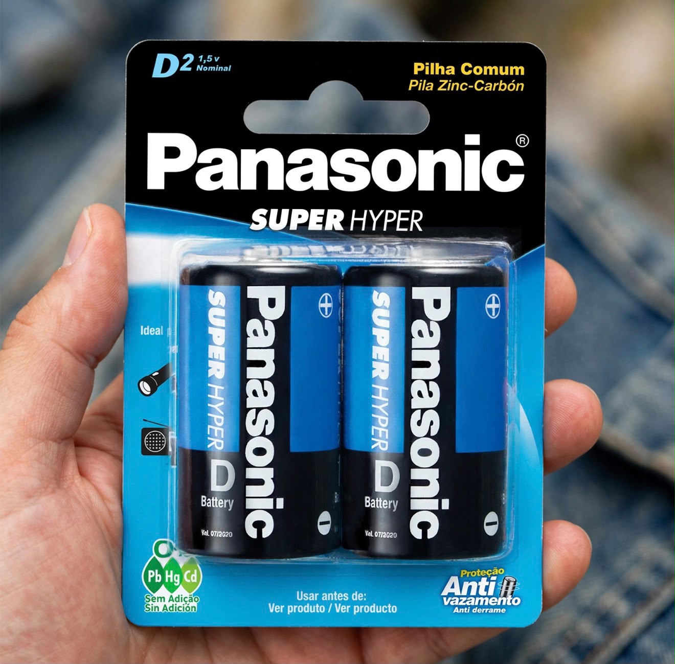 18 Pilhas Comum D Panasonic (9 Cart)