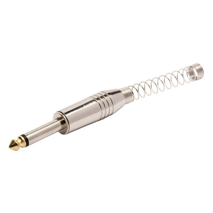 Conector P10 Macho Linha Mono Com Mola E Ponta Gold Storm 10 Unidades [F108]
