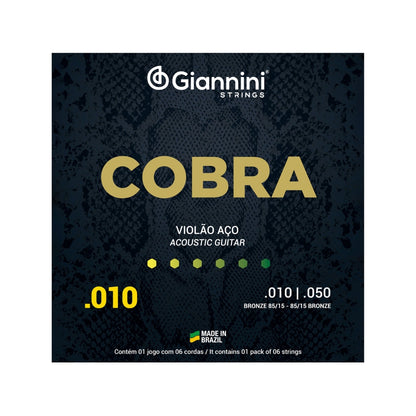 Encordoamento Giannini P/violão Bronze 85/15 0.010" Geefle [F108]