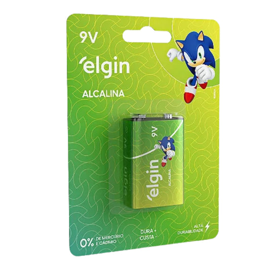 Bateria Alcalina 9v Elgin Cartela 01 Unidade [F108]