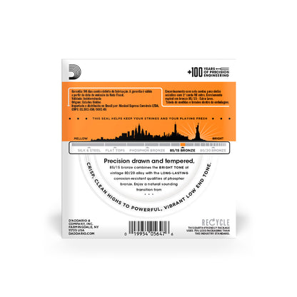Cordas Para Violão Aço D Addario Bronze 85/15 Ez900-b .010-.050 Com Corda Extra Pl010 [F108]