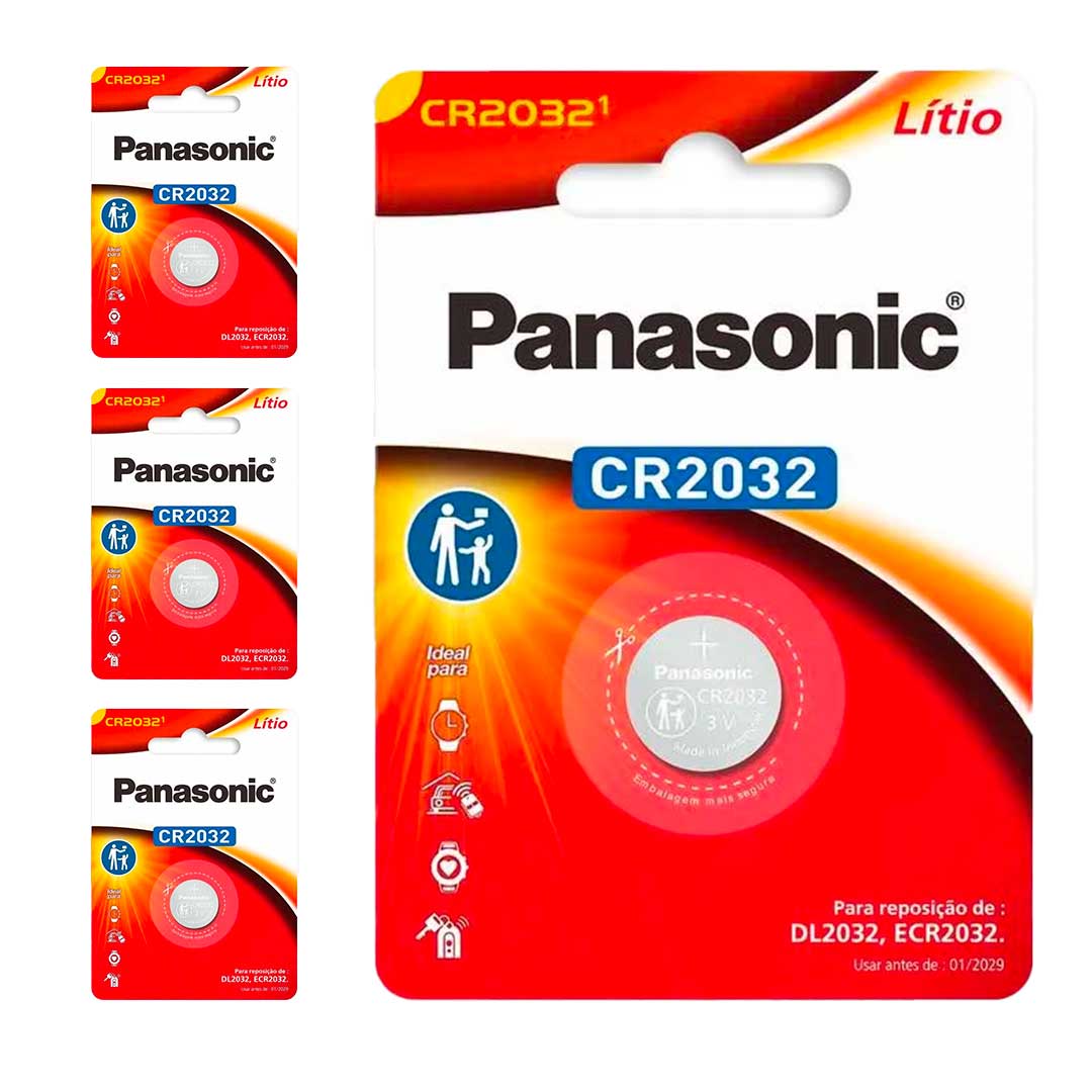 4 Baterias Cr2032 Panasonic