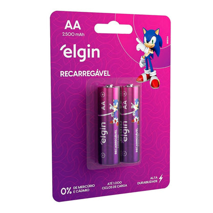 Pilha Recarregável Aa 2500 Mah Elgin [F108]