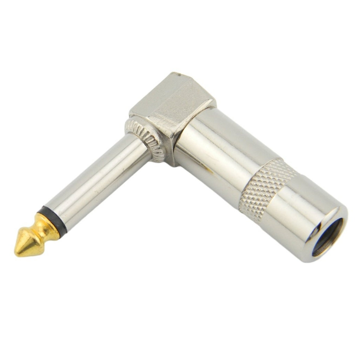 Conector P10 Macho Linha Mono 90 Graus Metal Ponta Gold Storm 10 Unidades [F108]