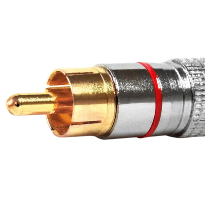 Conector Linha Rca Macho Profissional Vermelho Storm 10 Unidades [F108]