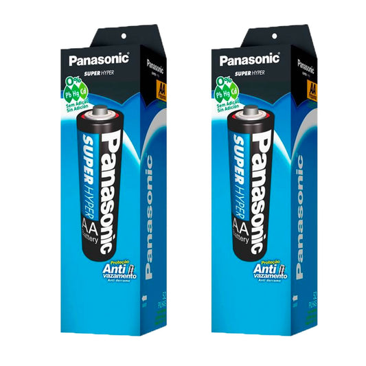 2 Tubos Pilha Comum Aa C/52un Cada Panasonic