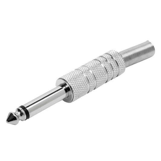 Conector P10 Macho Linha Mono Niquel Com Mola Storm 10 Unidades [F108]
