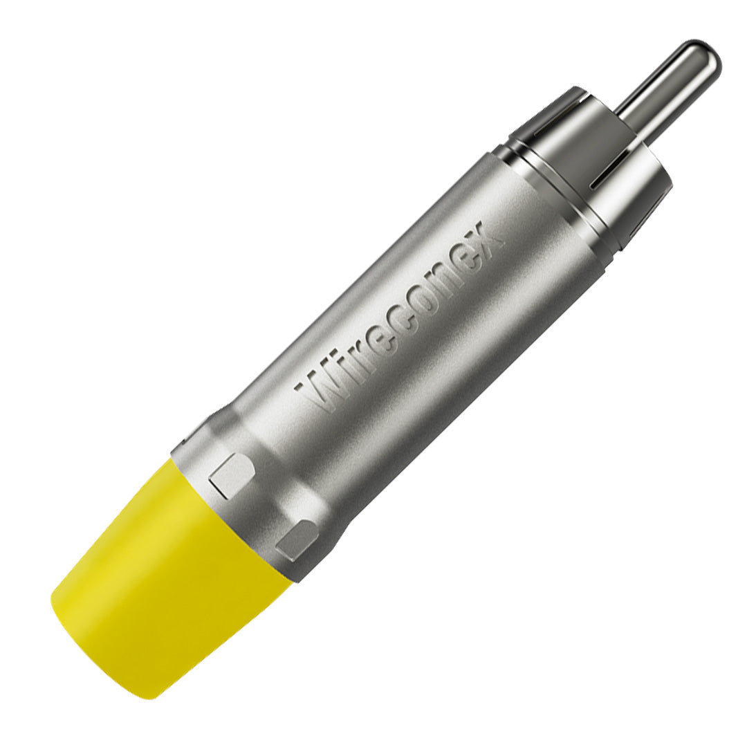 Plug Rca Macho Nickel Amarelo 10 Un Wireconex [F108]