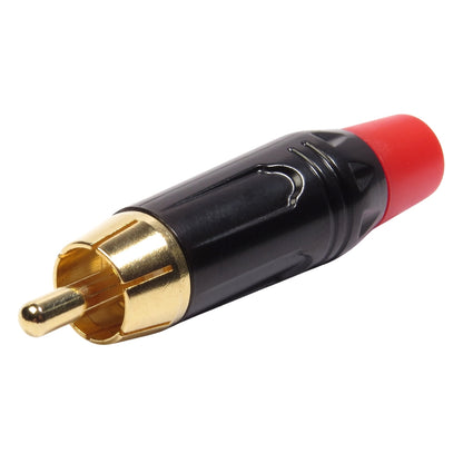 Conector Linha Rca Macho Vermelho Metal Storm 10 Unidades [F108]