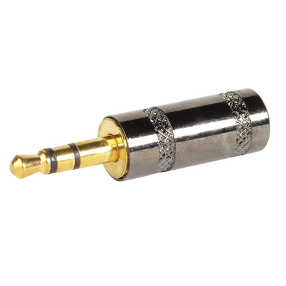 Conector P2 Stereo Metal Preto Gold Storm 10 Unidades [F108]