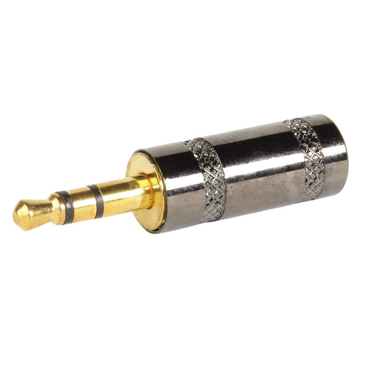Conector P2 Stereo Metal Preto Gold Storm 10 Unidades [F108]