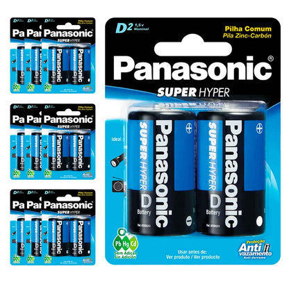 20 Pilhas Comum D Panasonic (10 Cart)