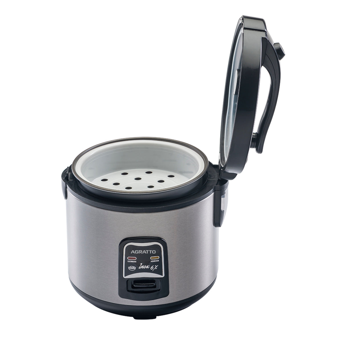 Panela De Arroz Inox Com Visor Pai6x 127v Agratto [F108]