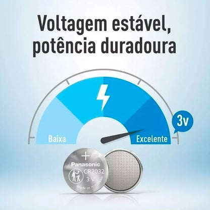 500 Pilhas Baterias Cr2032 3v Panasonic 100 Cartelas