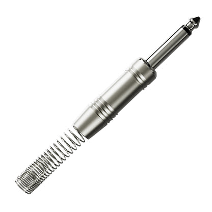 Conector P10 1/4 Ts Metal Nickel Com Mola Wc 244/ts Wireconex 10 Unidades [F108]
