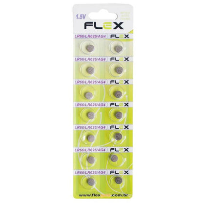 Bateria Botão Lr66 Cartela Com 14 Unidades Flex [F108]