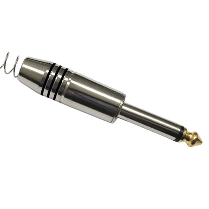 Conector P10 Macho Linha Mono Com Mola Espacada E Ponta Gold Storm 10 Unidades [F108]