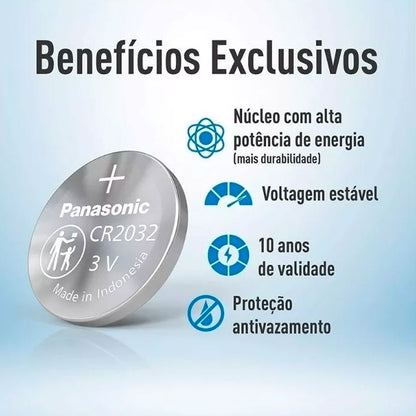 150 Pilhas Baterias Cr2032 3v Panasonic 30 Cartelas
